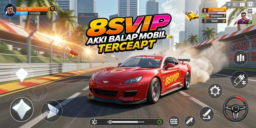Tampilan gameplay racing yang mendebarkan di 8SVIP.