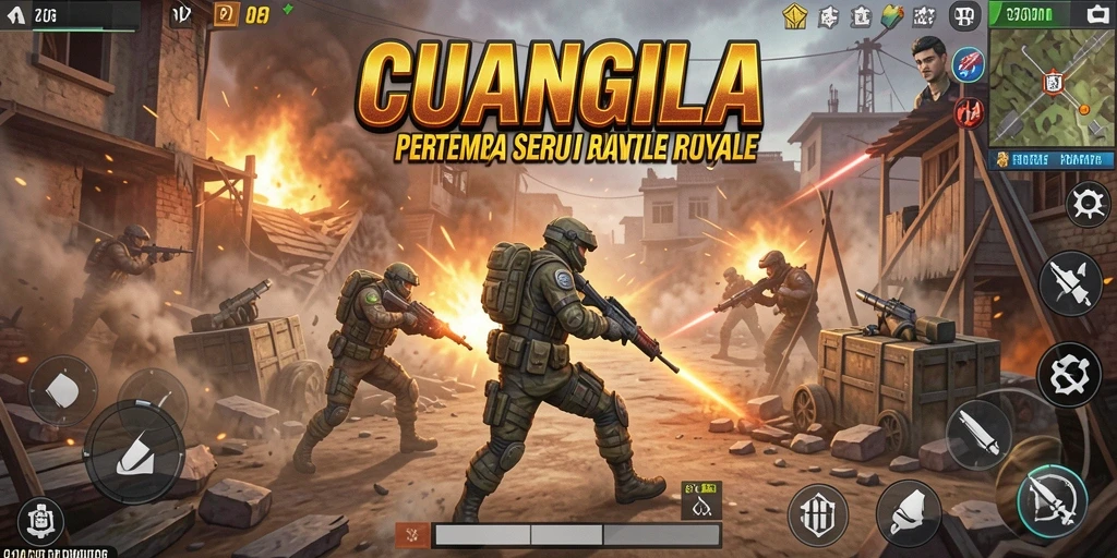 Gameplay seru di <strong>CUANGILA</strong> dengan pertempuran sengit antarpemain.