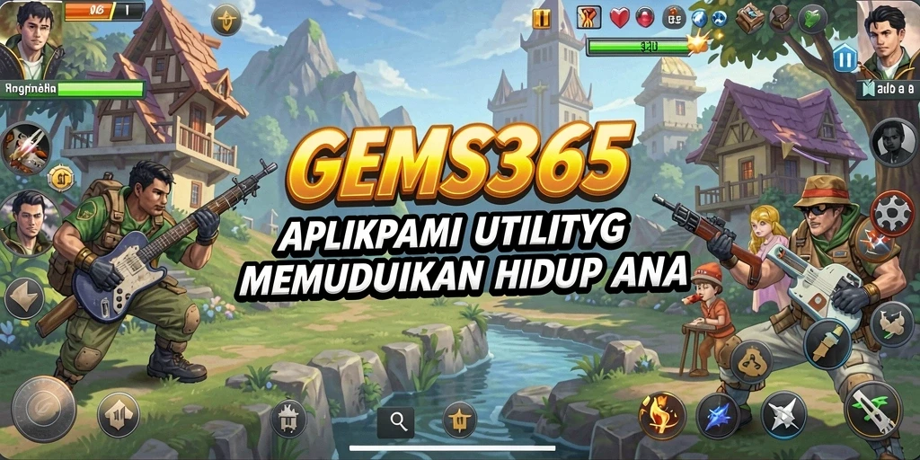 Tampilan antarmuka GEMS365 yang sederhana dan efisien.