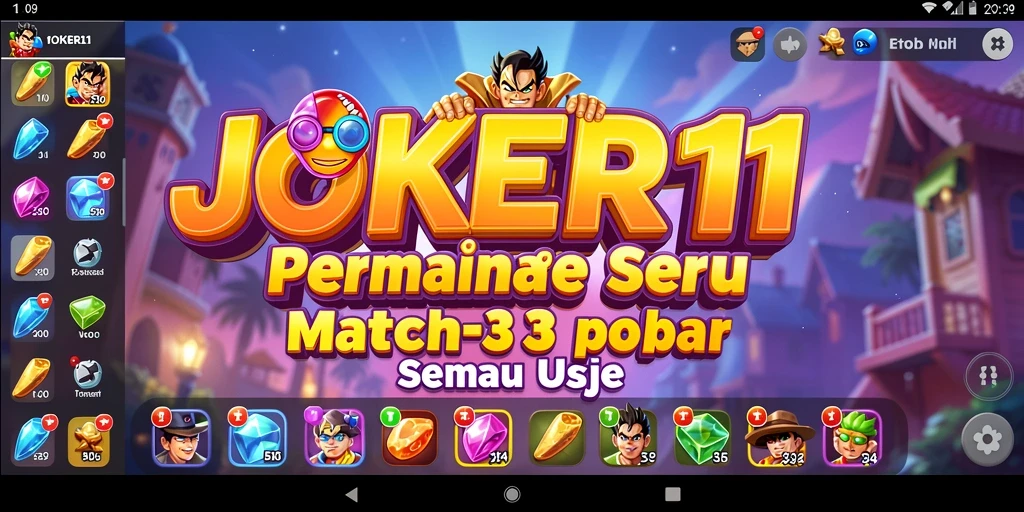 Tampilan gameplay JOKER11 yang penuh warna dan seru.