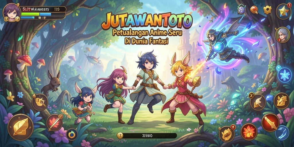 Tampilan menarik dari gameplay JUTAWANTOTO yang penuh aksi Anime.