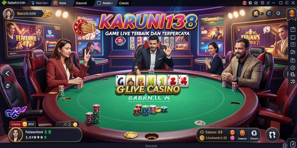 Tampilan menarik dari gameplay Live Casino di KARUN138.