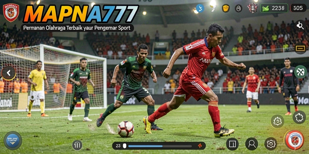 Tampilan visual menarik dari gameplay <strong>MAPNA777</strong> dengan banyak aksi olahraga.