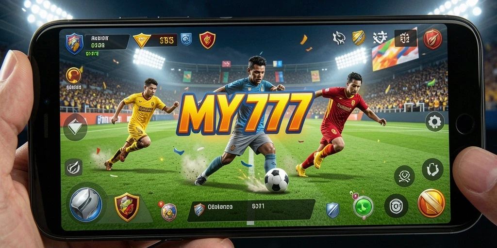 Screenshot gameplay <strong>MY777</strong> menunjukkan aksi seru dalam pertandingan olahraga.
