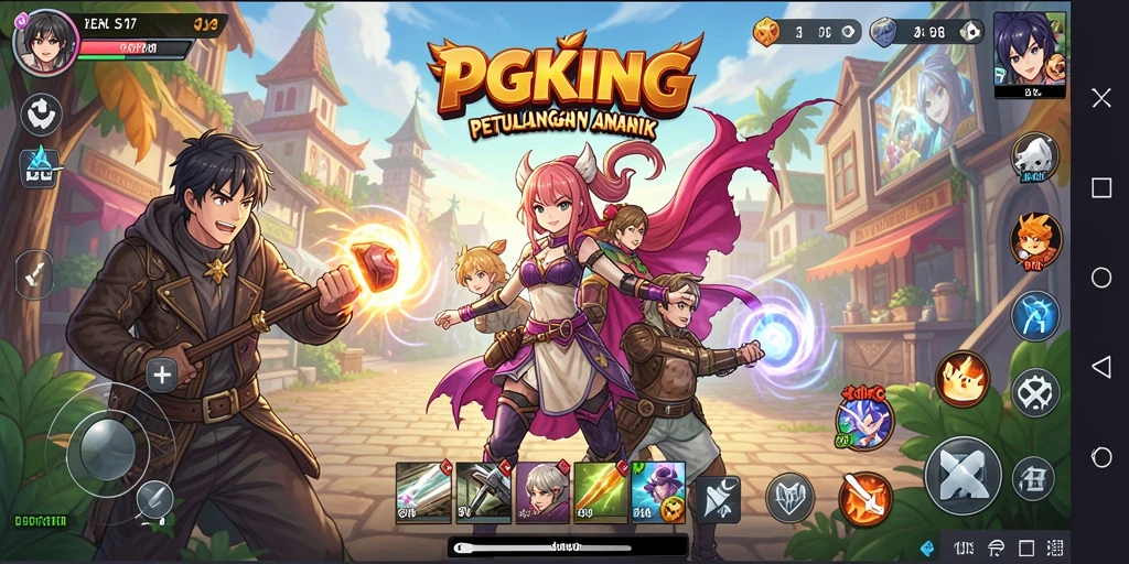 Tampilan menarik dari gameplay PGKING dengan karakter anime