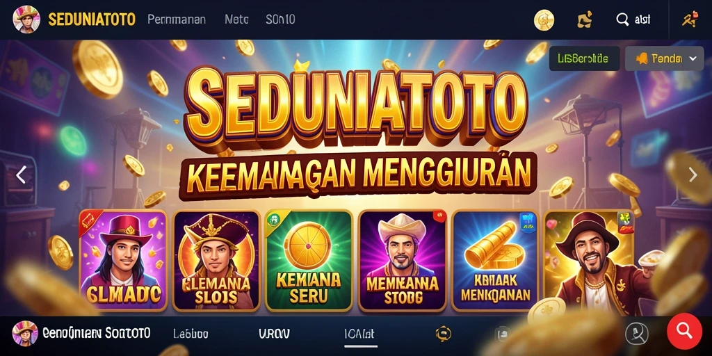 Tampilan permainan slot SEDUNIATOTO yang menarik dan seru.