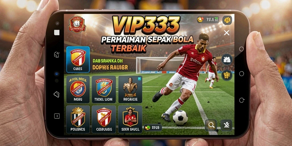 Screenshot menunjukkan aksi mendebarkan pertandingan sepak bola di VIP333.